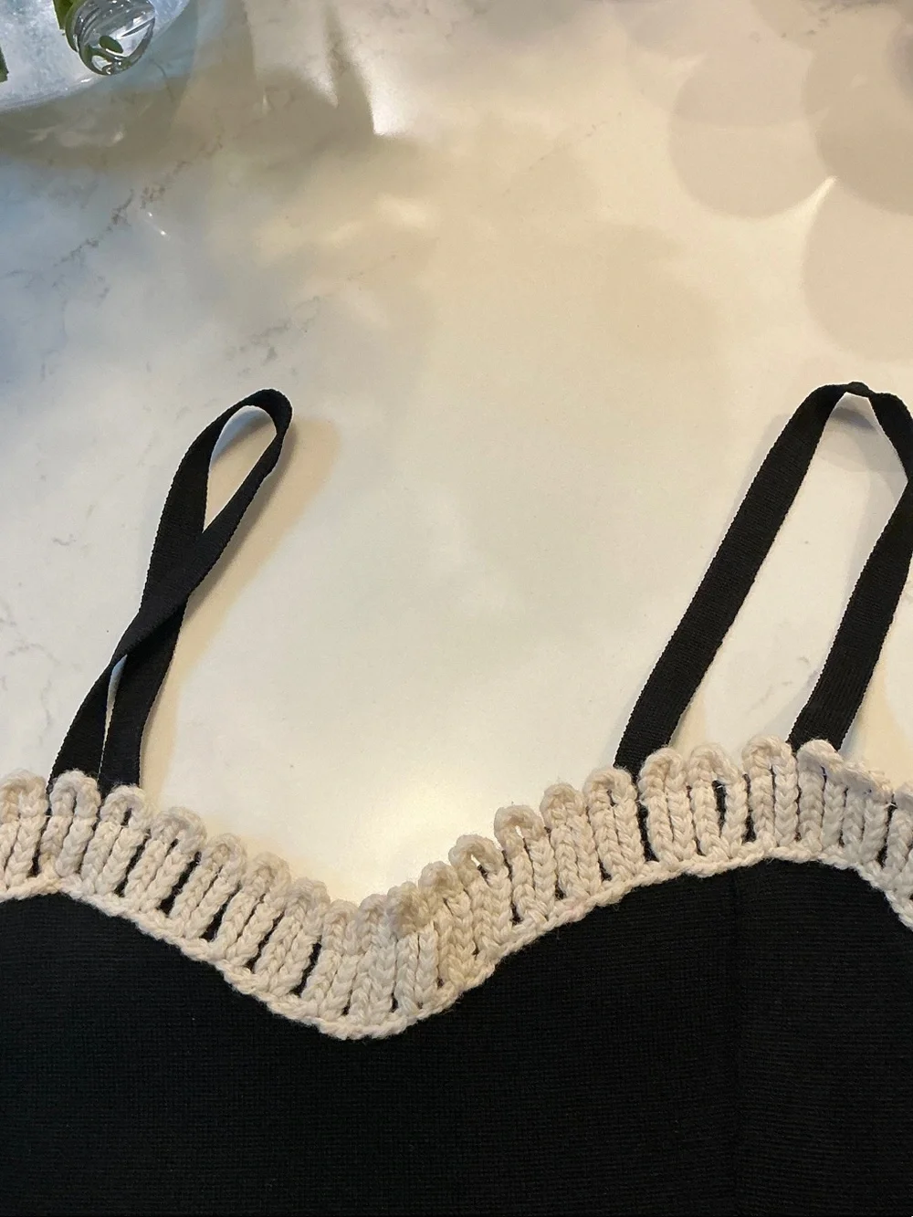 Black Skirt with Cream Trim — Women Skirt Set - Picture 5 of 7